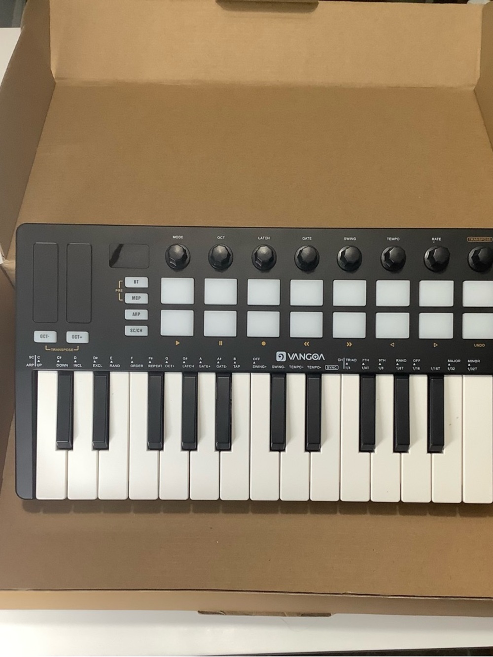 Vangoa 25-Key MIDI Controller Keyboard in Black and White